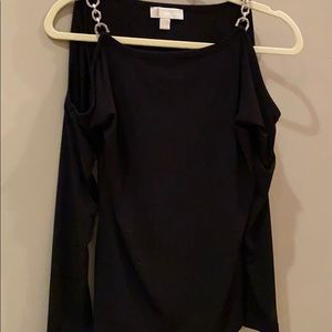 Micheal Kora black cut out sleeve top.